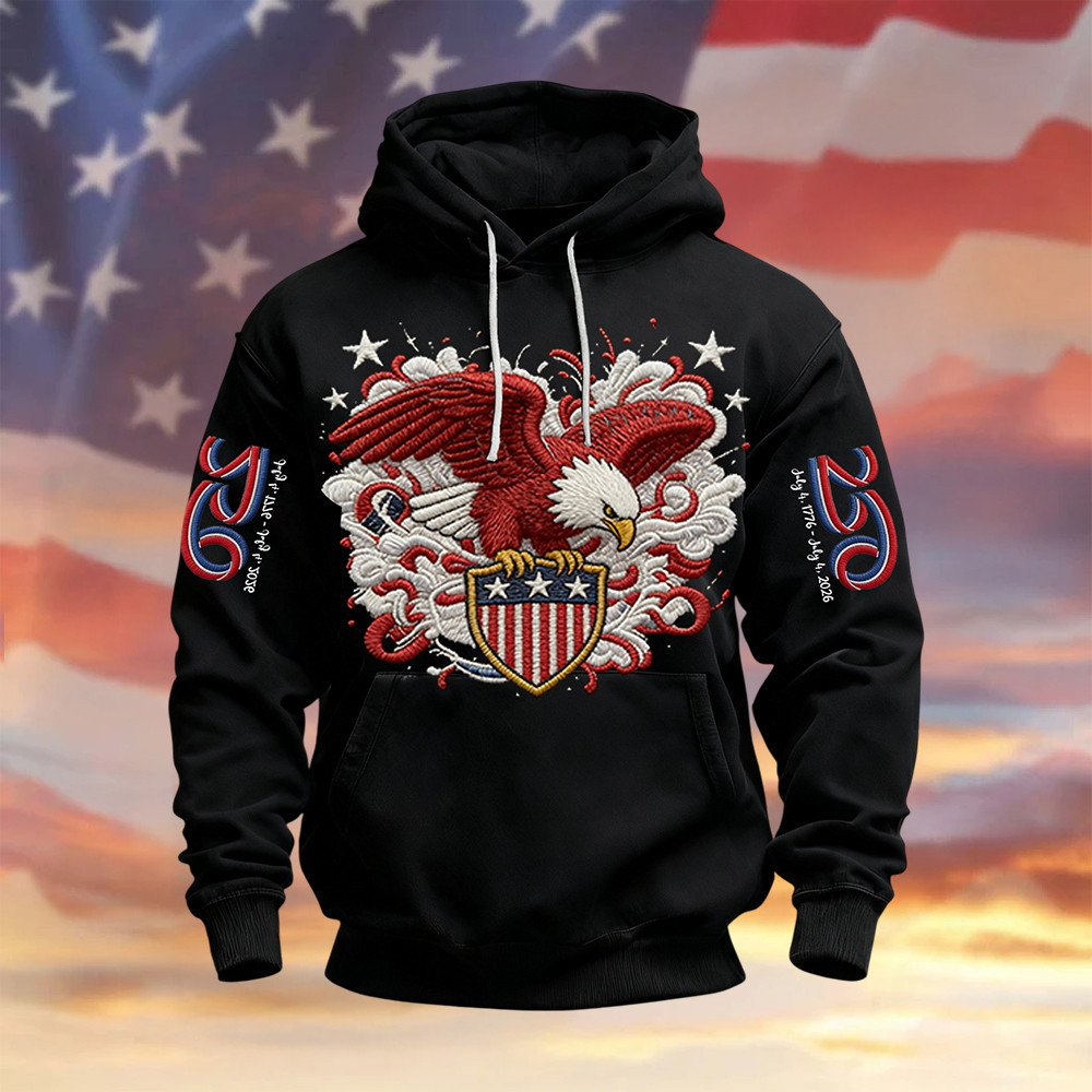 Eagle USA 250 Years 1776 2026 Hoodie American 250 Years Birthday Clothing Line