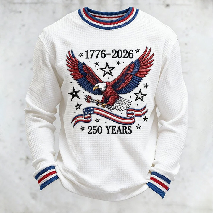 Eagle USA 250 Years 1776 2026 Long Sleeve Shirt American Flag Apparel Independence Merch