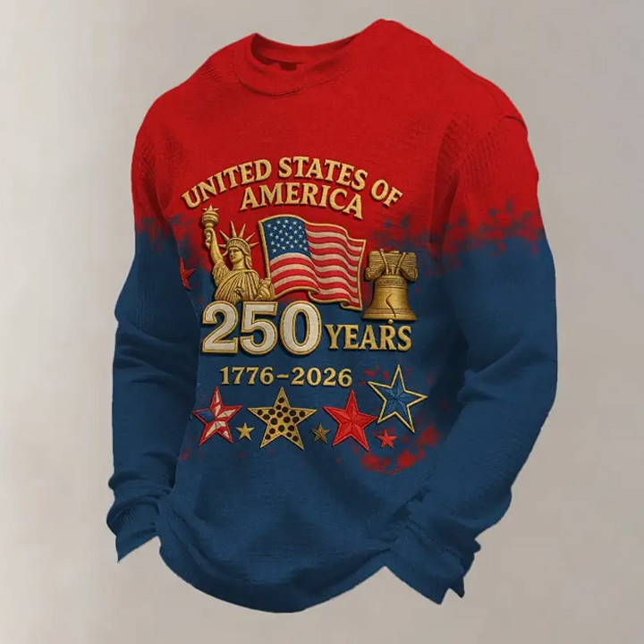 Eagle USA 250 Years 1776 2026 Long Sleeve Shirt Statue Of Liberty Apparel Patriotic Gift For Husband
