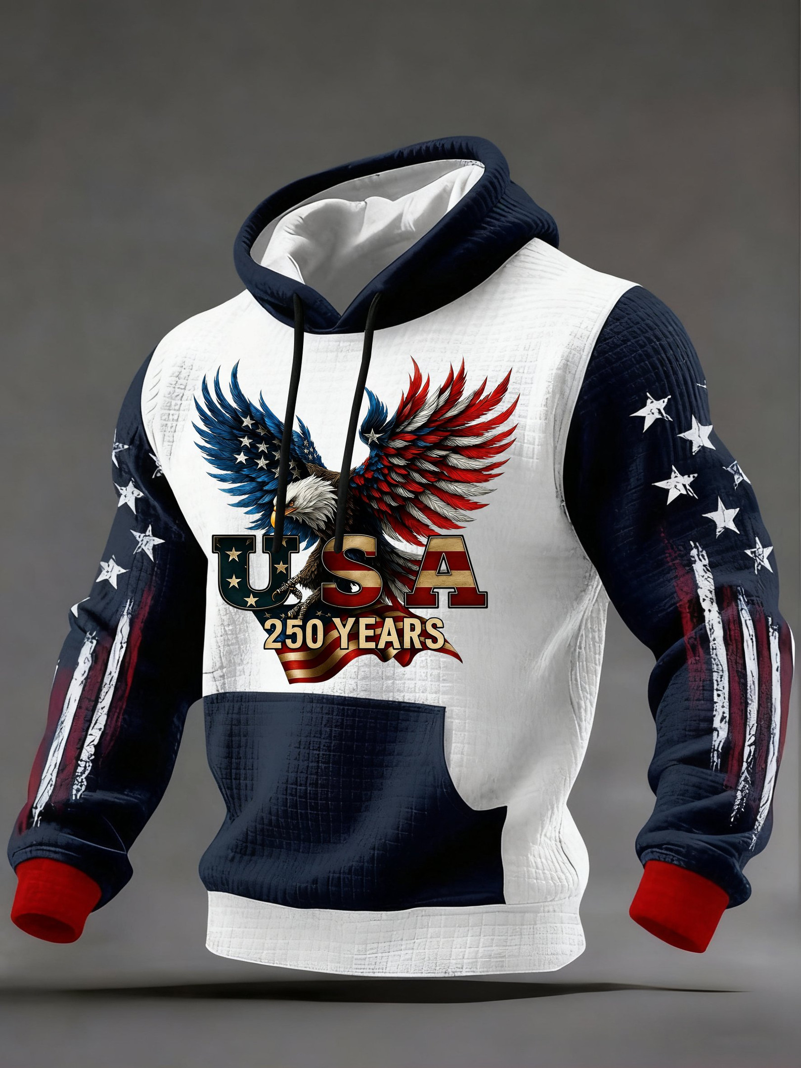 Eagle USA 250 Years Anniversary Hoodie Fourth Of July Apparel Patriotic Gifts For Men