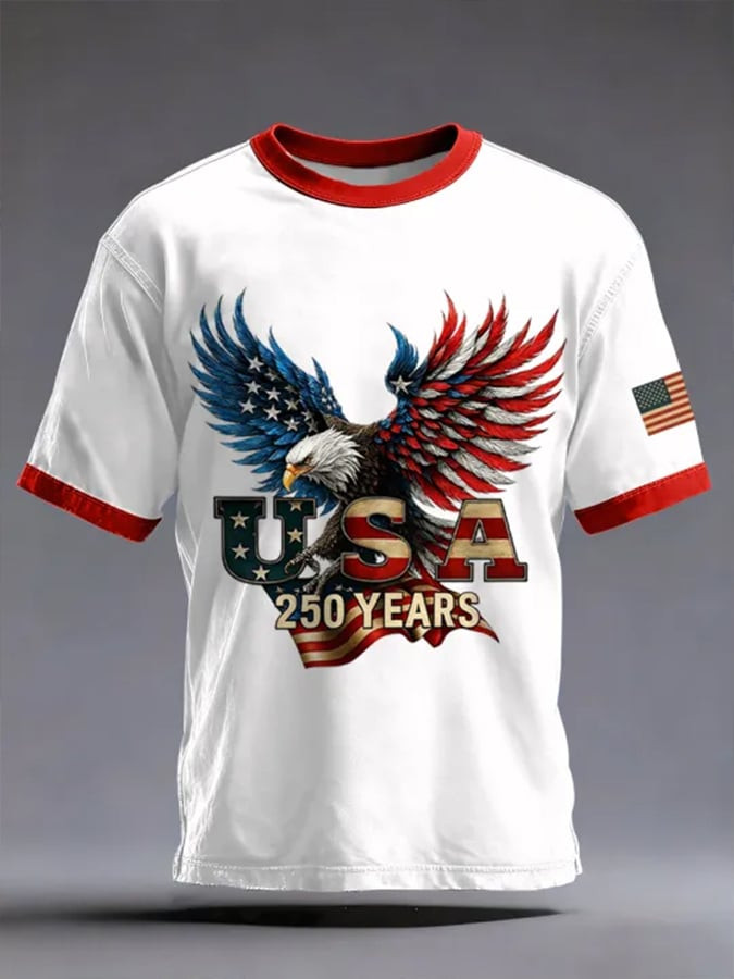 Eagle USA 250 Years Anniversary T-Shirt Fourth Of July Clothing Gifts Ideas For Husband