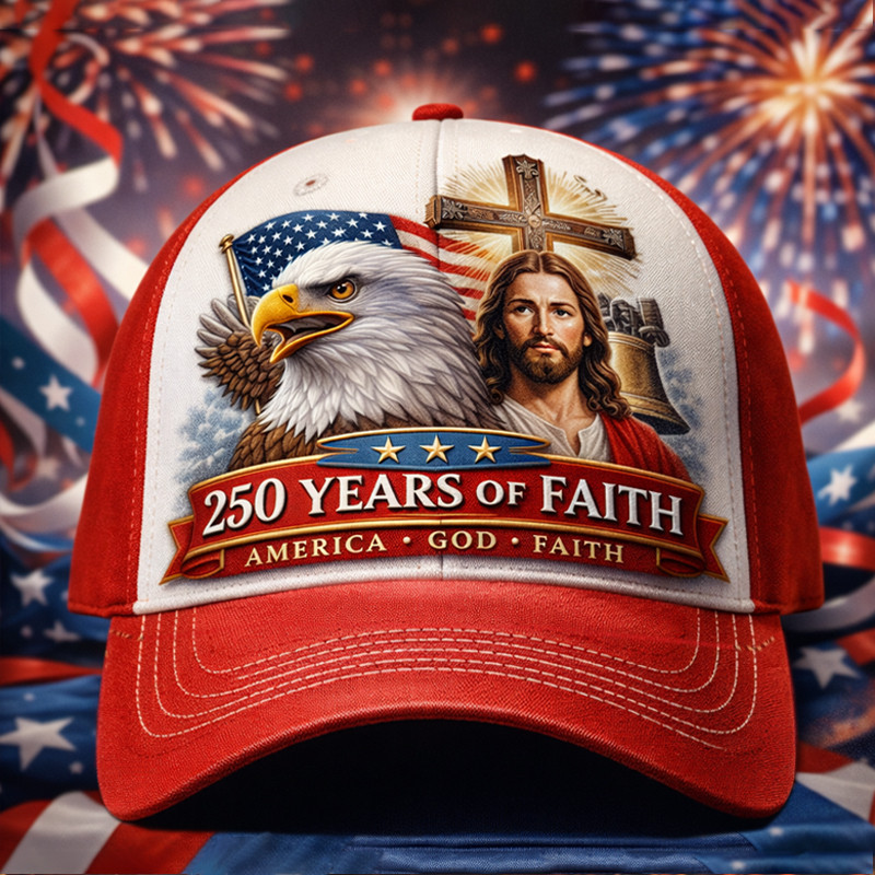 Eagle USA 250 Years Of Faith Hat Independence Day 2026 Baseball Cap Faith Gift Ideas
