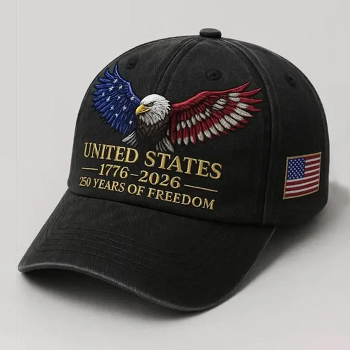Eagle USA 250 Years Of Freedom 1776 2026 Hat American Flag Baseball Cap Patriotic Gift Ideas