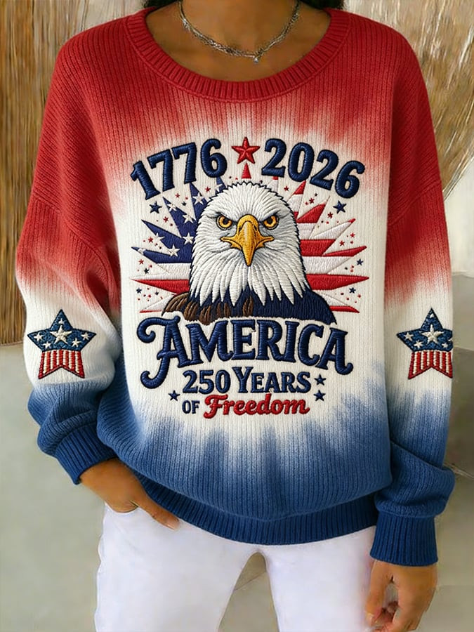 Eagle USA 250 Years Of Freedom 1776 2026 Sweatshirt 4Th Of July Clothing Women's Gift For Wife