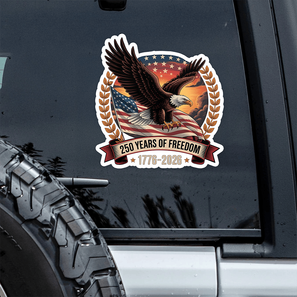Eagle USA 250 Years Of Freedom Car Sticker Patriotic Decor 4th Of July Gifts