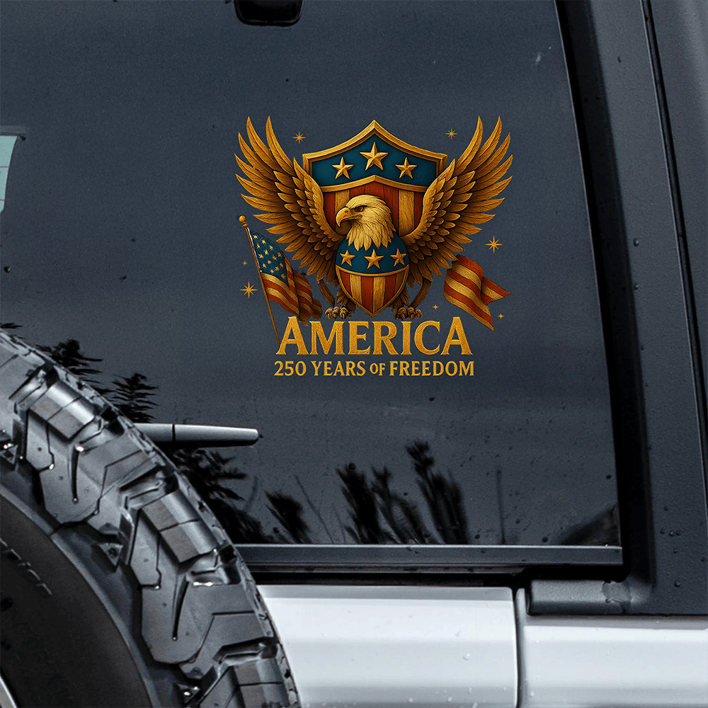 Eagle USA 250 Years Of Freedom Car Stickers America's 250Th Birthday Stickers Gift For Husband