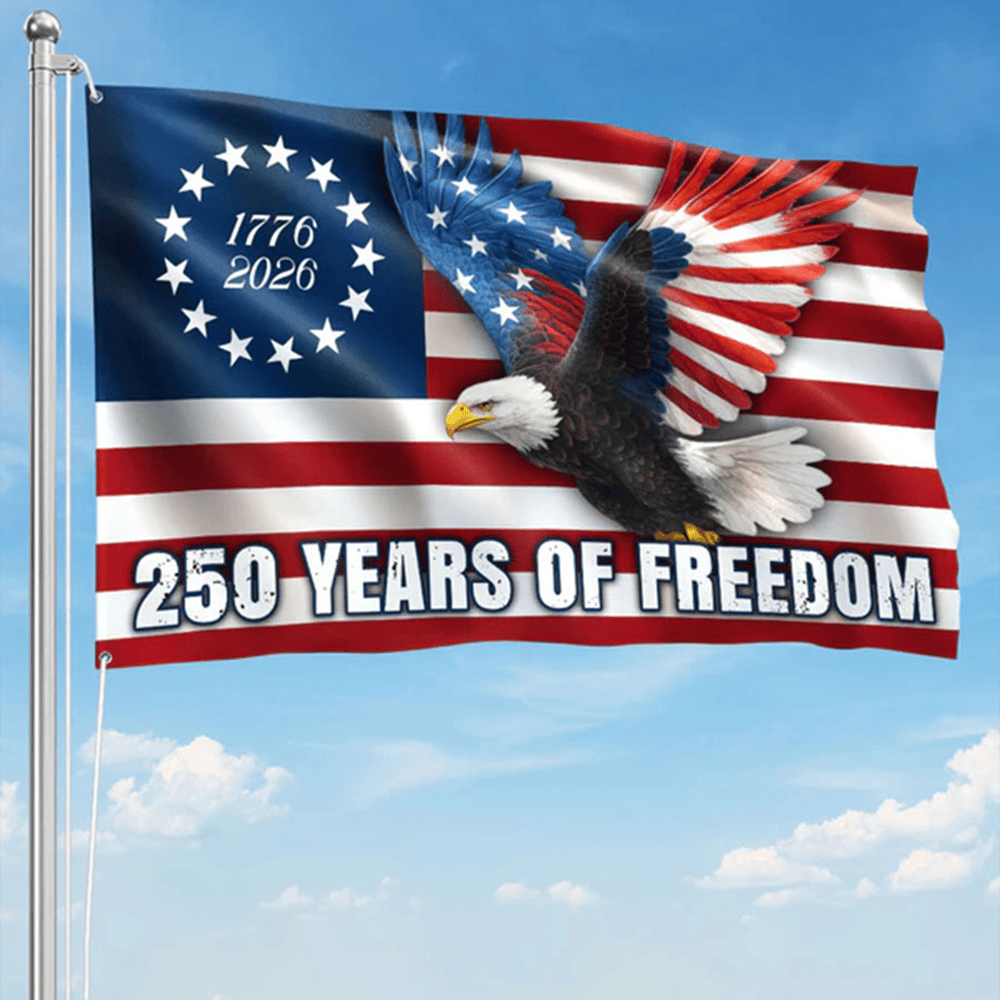 Eagle USA 250 Years Of Freedom Flag 1776 2026 Merch Gifts For Patriots