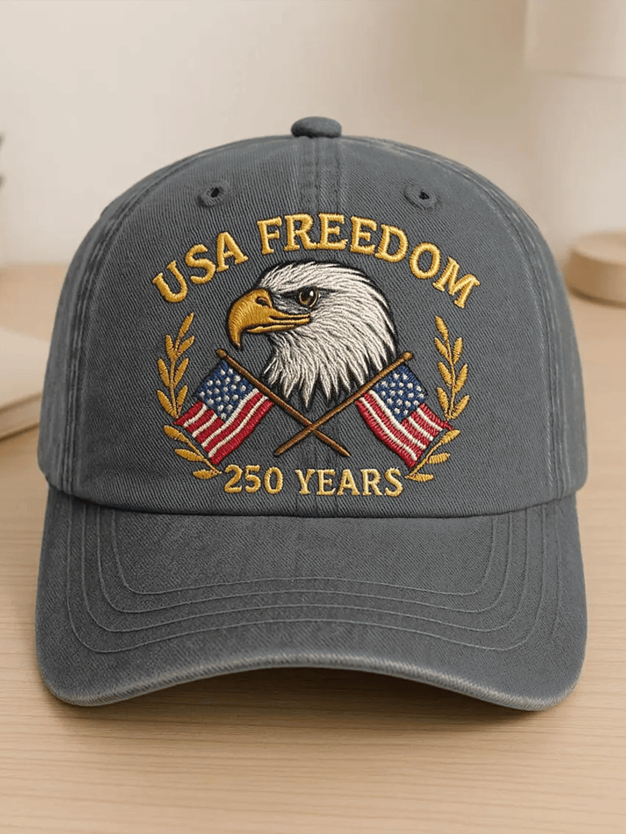 Eagle USA 250 Years Of Freedom Hat Proud America Baseball Cap Patriotic Presents
