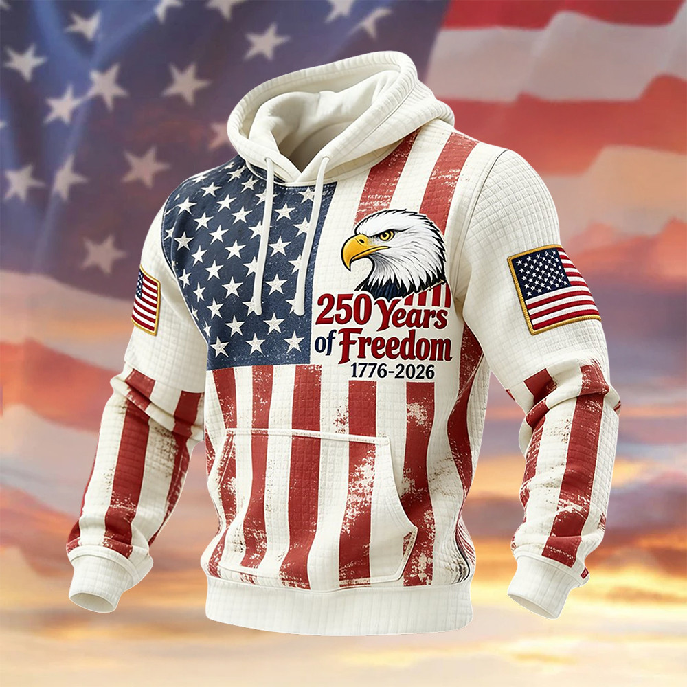 Eagle USA 250 Years Of Freedom Hoodie 1776 2026 Merch Gift For 4th Of July