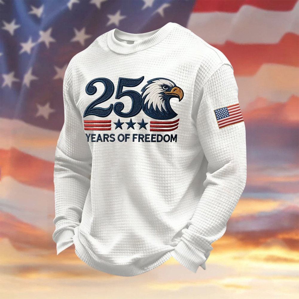 Eagle USA 250 Years Of Freedom Long Sleeve Shirt 4Th Of July Outfits Patriotic Gift