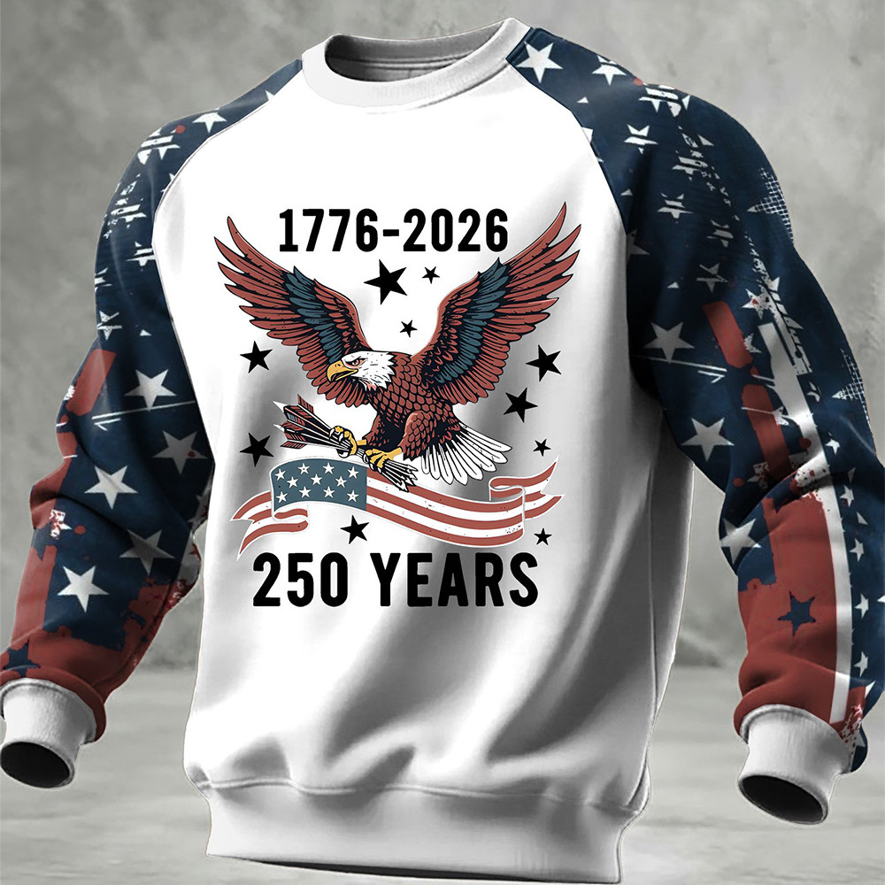 Eagle USA 250 Years Of Freeodm Sweatshirt 1776 2026 4th Of July Clothing Gift Ideas