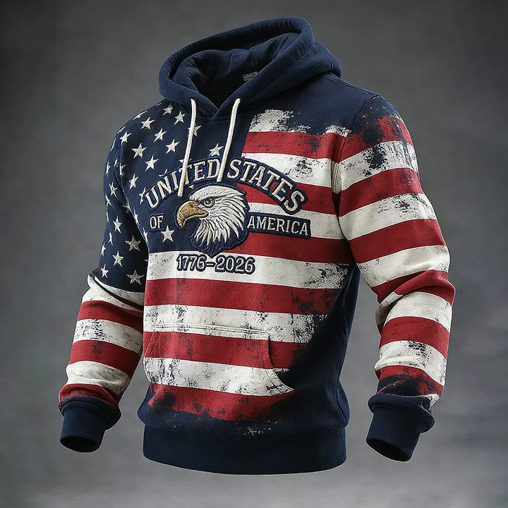 Eagle USA 250 Years Strong 1776 2026 Hoodie Best 4Th Of July Clothing Patriots Gift