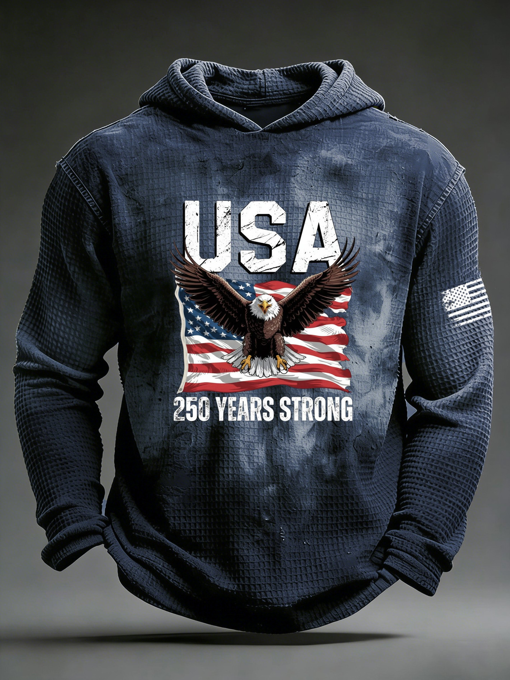 Eagle USA 250 Years Strong Hoodie America 250Th Anniversary Patriotic Hoodies For Men