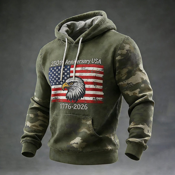 Eagle USA 250Th Anniverasry 1776 2026 Hoodie Patriotic Apparel Cool Gift For Husband