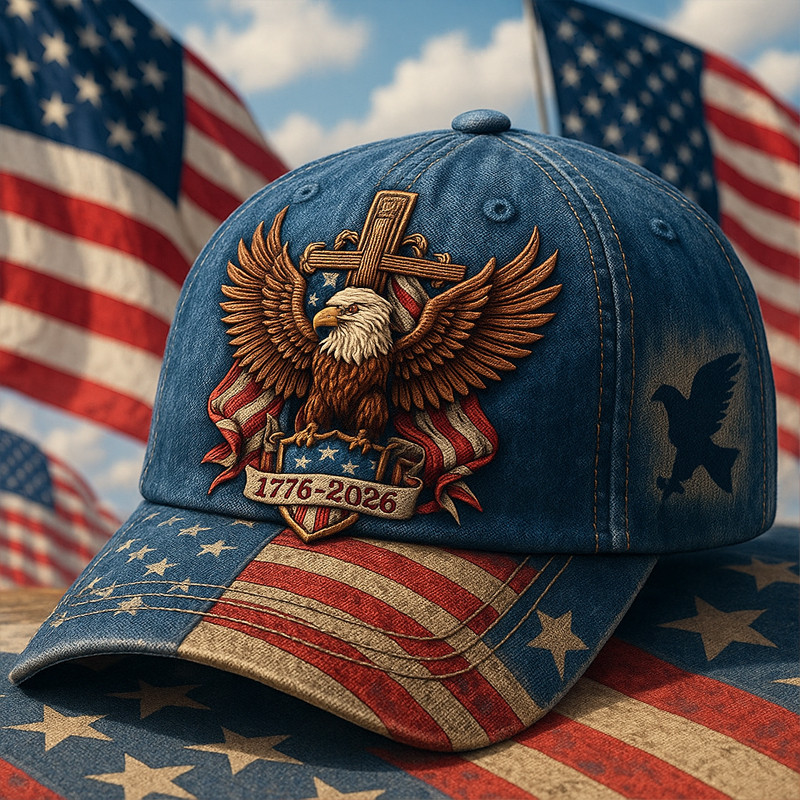 Eagle USA 250th Anniversary 1776 2026 Hat Retro USA 250 Cap Patriotic Presents