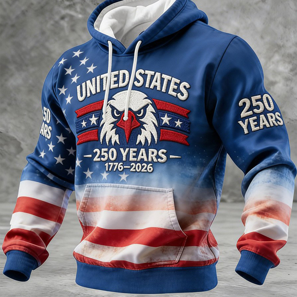 Eagle USA 250Th Anniversary 1776 2026 Hoodie American Flag Hoodie Patriotic Gifts