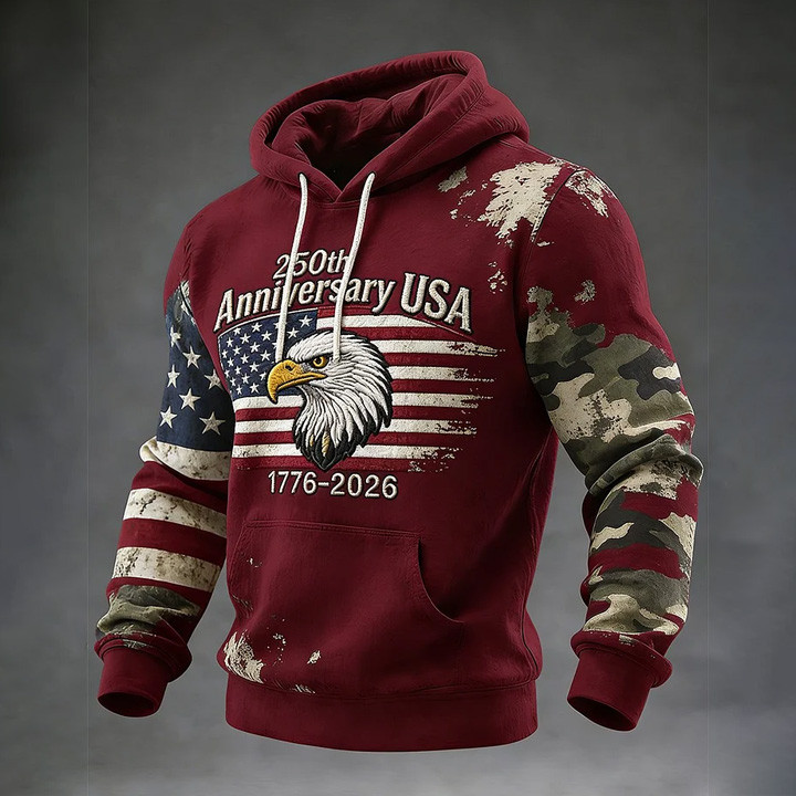 Eagle USA 250Th Anniversary 1776 2026 Hoodie American Patriot Clothing July 4th Gift