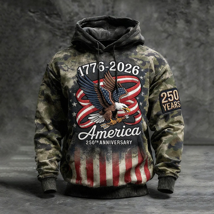Eagle USA 250Th Anniversary 1776 2026 Hoodie America's 250 Birthday Apparel Gift For Him