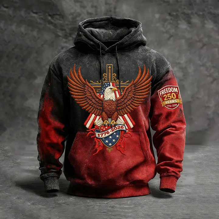 Eagle USA 250Th Anniversary 1776 2026 Hoodie Best 4Th Of July Apparel Patriotic Men Gift