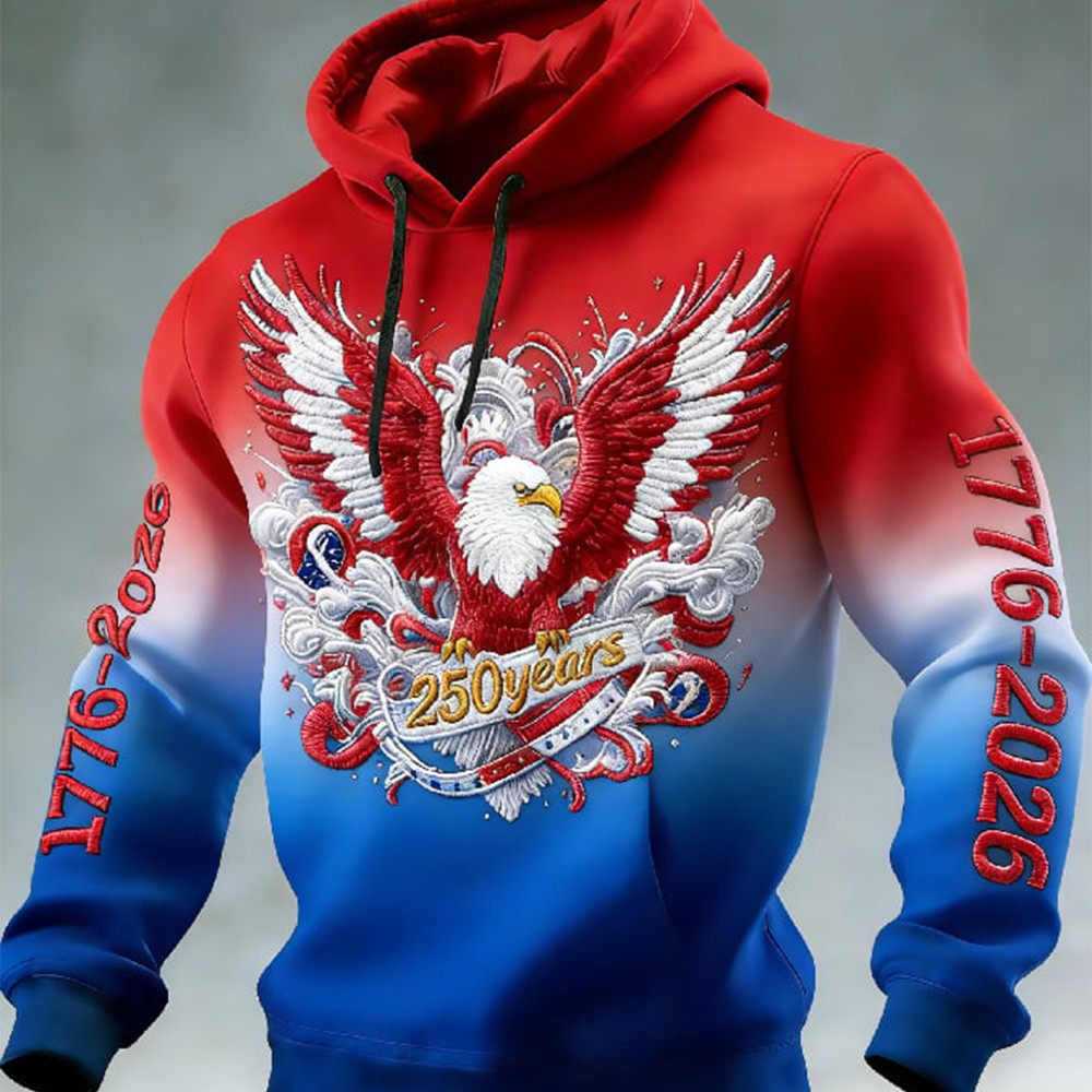 Eagle USA 250Th Anniversary 1776 2026 Hoodie Independence Day 2026 Apparel Gift For Him