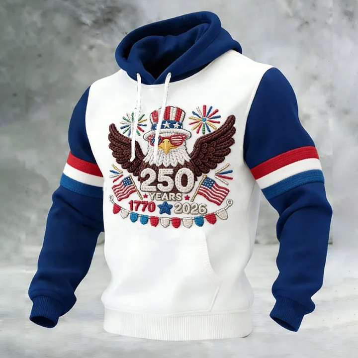 Eagle USA 250Th Anniversary 1776 2026 Hoodie Independence Day 2026 Hooded Sweatshirt