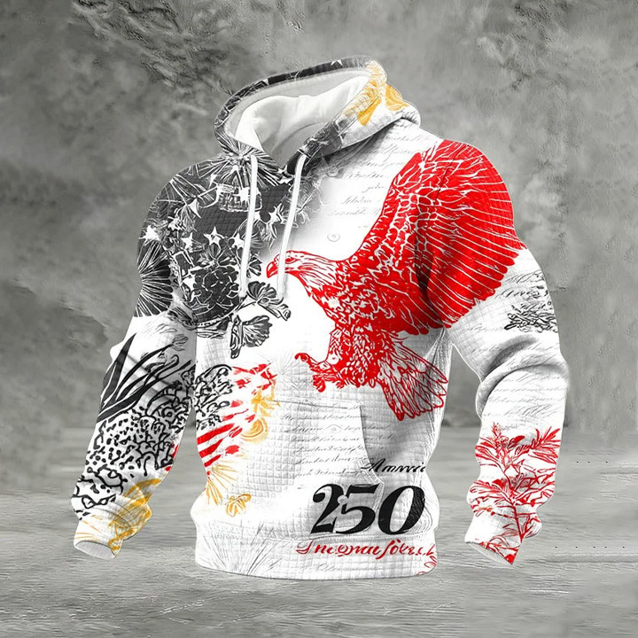 Eagle USA 250Th Anniversary 1776 2026 Hoodie Independence Day Apparel Patriotic Gift Ideas