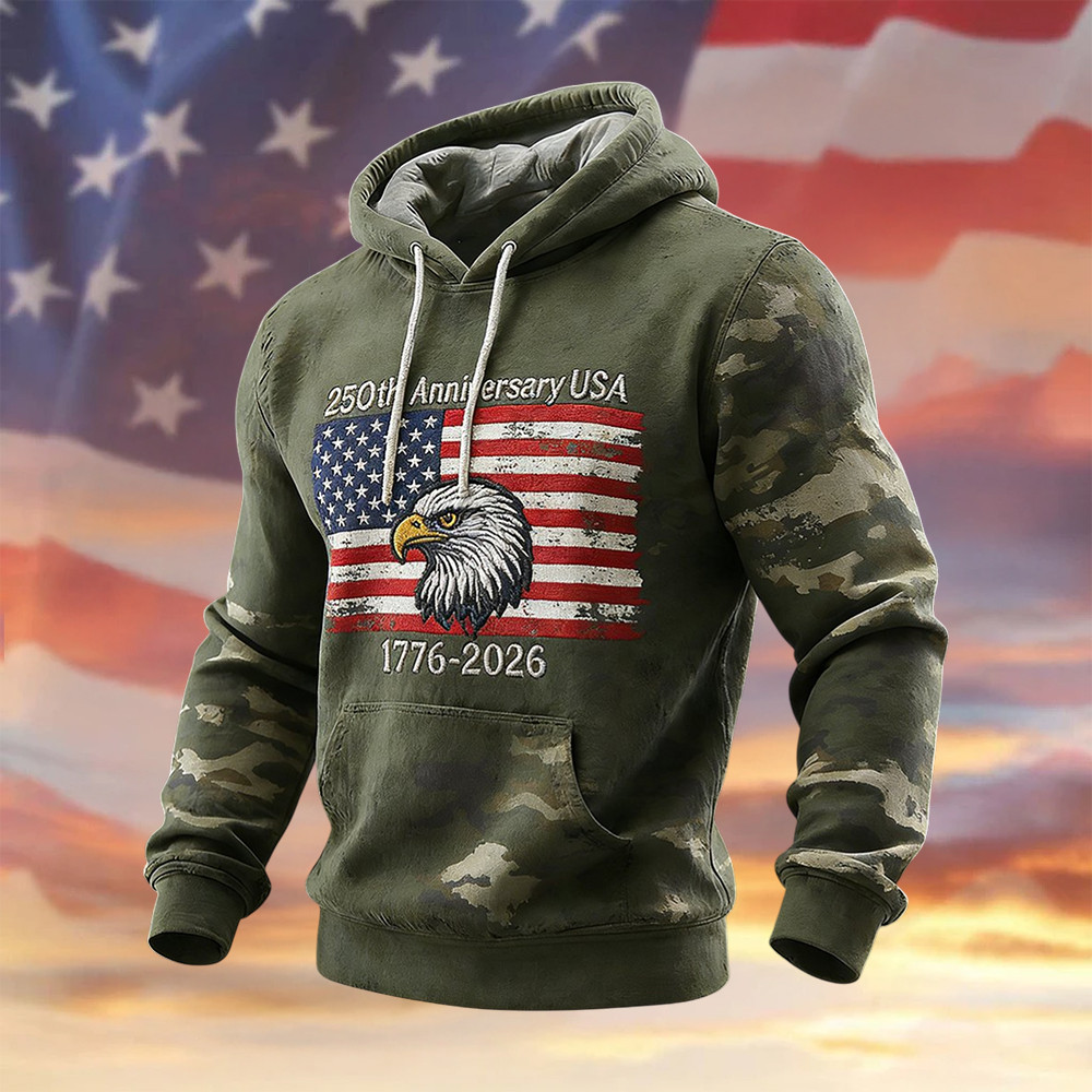 Eagle USA 250Th Anniversary 1776 2026 Hoodie Independence Day Merch Patriotic Gift