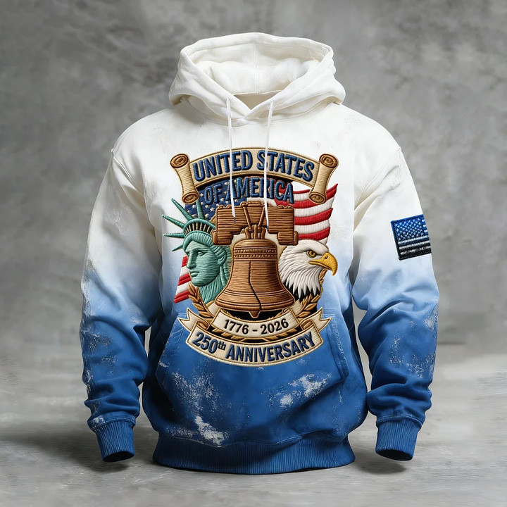 Eagle USA 250Th Anniversary 1776 2026 Hoodie Statue Of Liberty Apparel Independence Day Gift