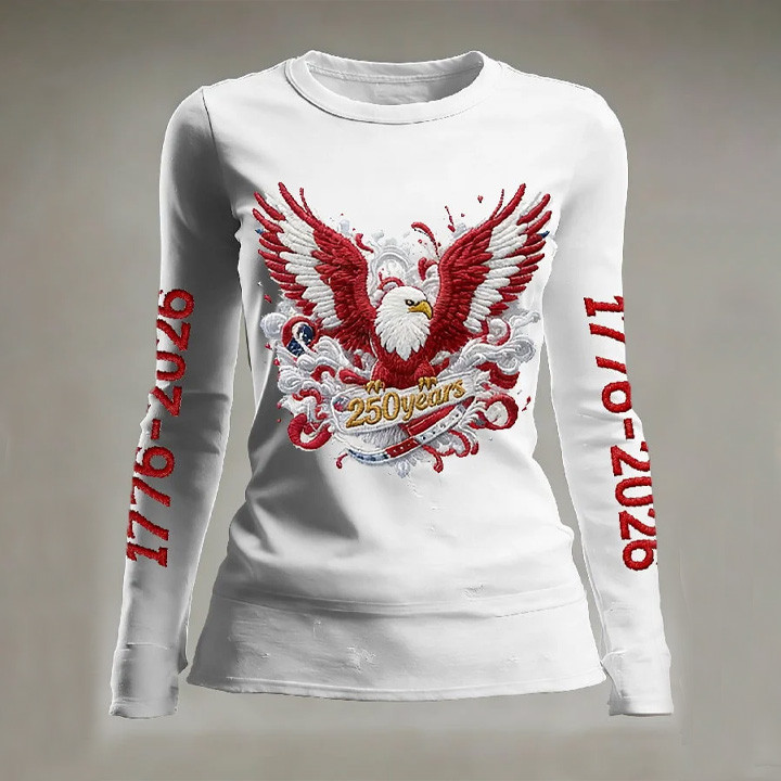 Eagle USA 250Th Anniversary 1776 2026 Long Sleeve Shirt America's Birthday Merch