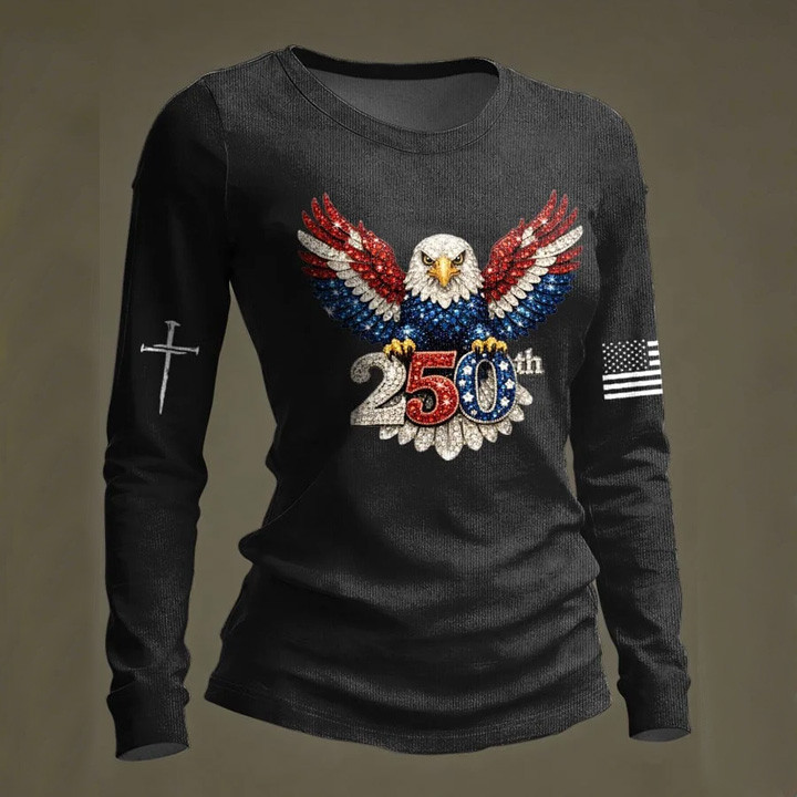 Eagle USA 250Th Anniversary 1776 2026 Long Sleeve Shirt Independence Day 2026 Merch Gift Ideas