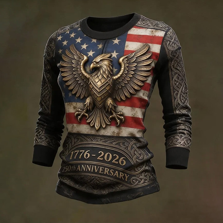Eagle USA 250Th Anniversary 1776 2026 Sweatshirt American Flag Apparel Patriotic Present Ideas