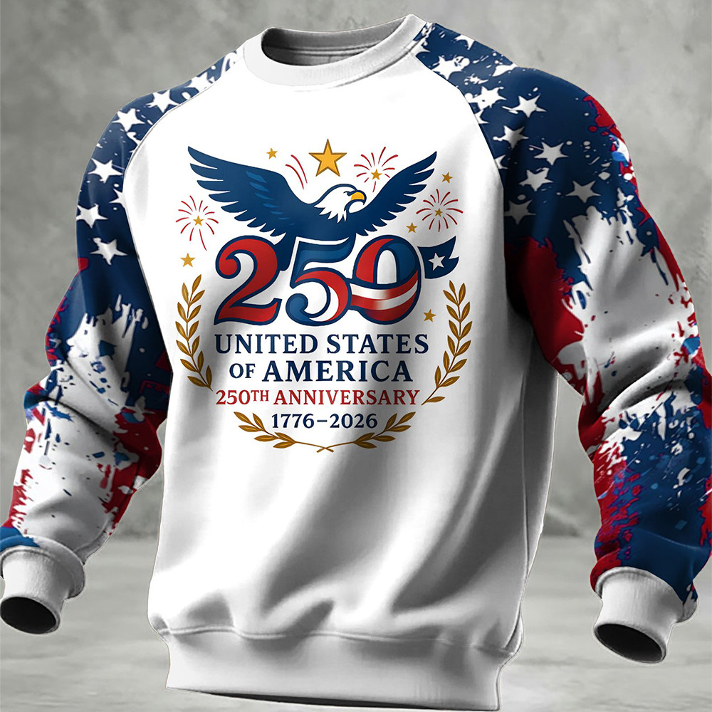 Eagle USA 250Th Anniversary 1776 2026 Sweatshirt America's Birthday Apparel Best Gifts For Him