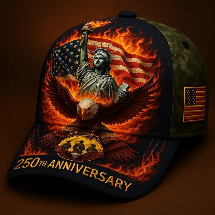 Eagle Usa 250Th Anniversary Hat Independence Ball Cap Patriotic Gift Items