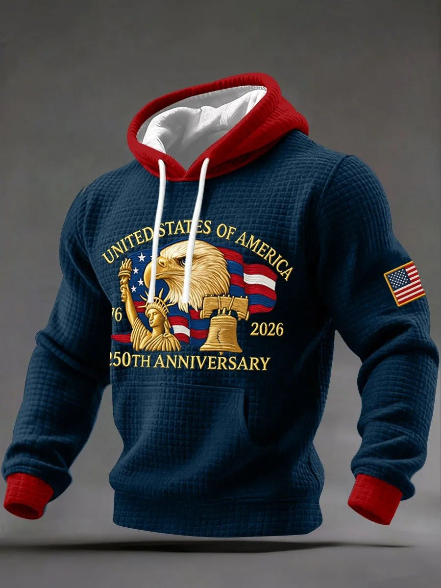 Eagle USA 250Th Anniversary Hoodie 1776 2026 Clothing Gifts For Patriotic Men
