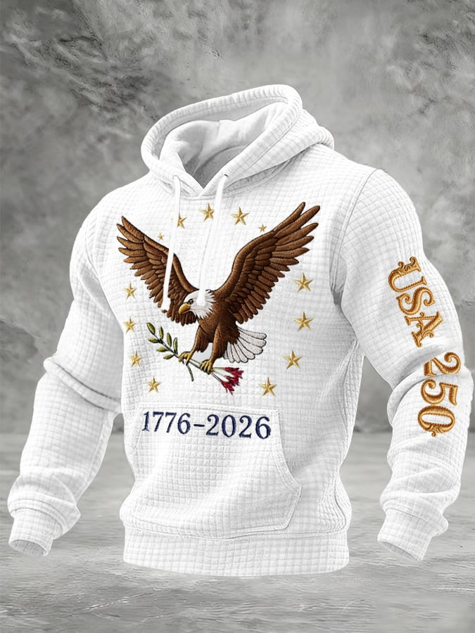 Eagle USA 250th Anniversary Hoodie Patriotic Mens Hoodies 1776 2026 Merch Gifts For Dad