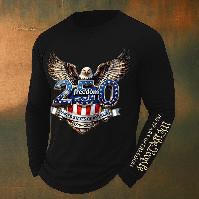 Eagle USA 250Th Anniversary Long Sleeve Shirt We The People Merch 4th Of July Gift Ideas