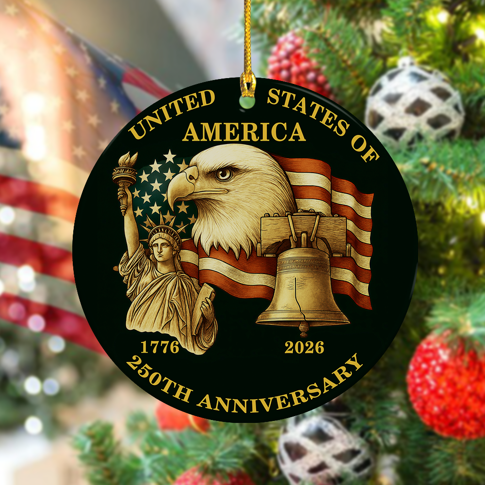 Eagle USA 250th Anniversary Ornament Us Flag 1776 2026 America July 4Th Gifts