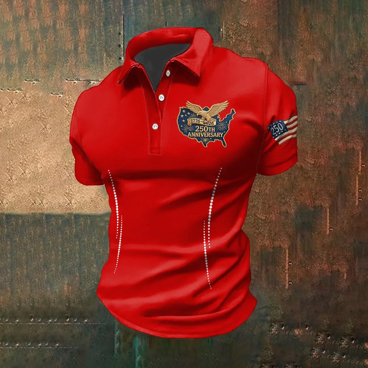 Eagle USA 250Th Anniversary Polo Shirt 1776 2026 Merch American Patriot Clothing