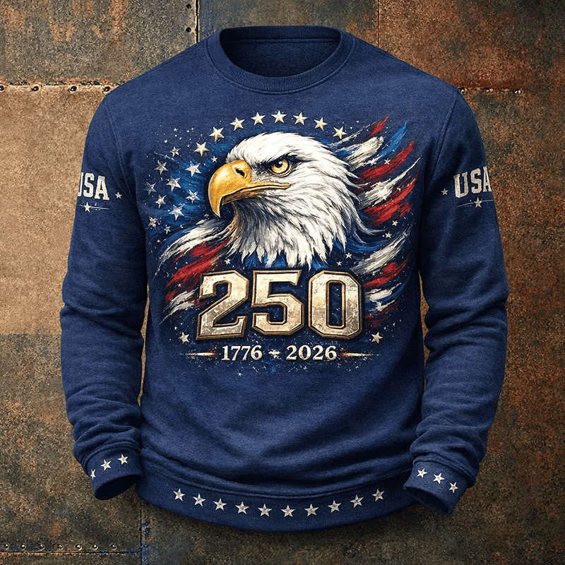 Eagle USA 250th Anniversary Sweatshirt 1776 2026 Men's Patriotic Apparel Gifts For Husband