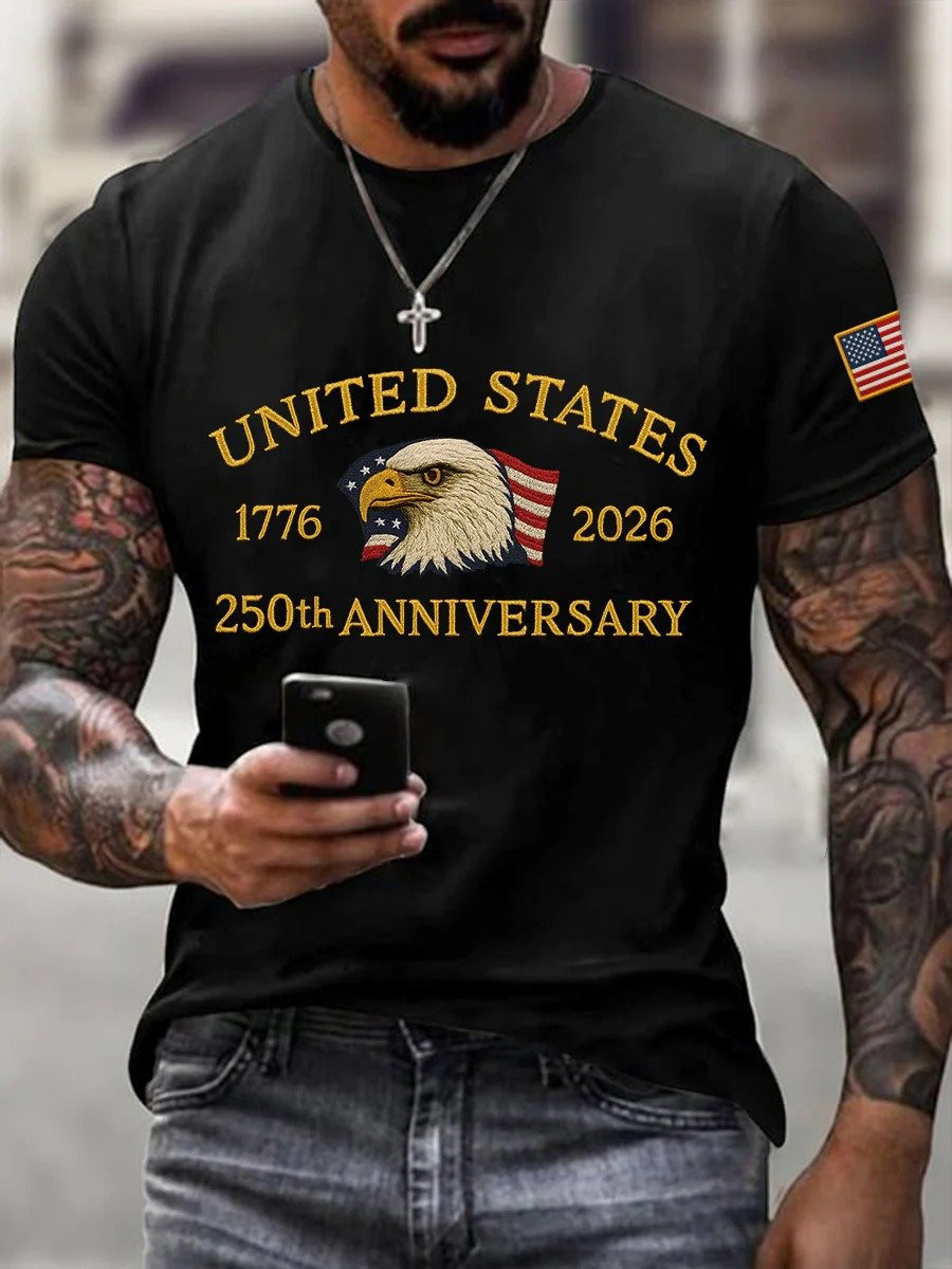Eagle USA 250Th Anniversary T-Shirt 1776 2026 Clothes Patriotic Gift For Men
