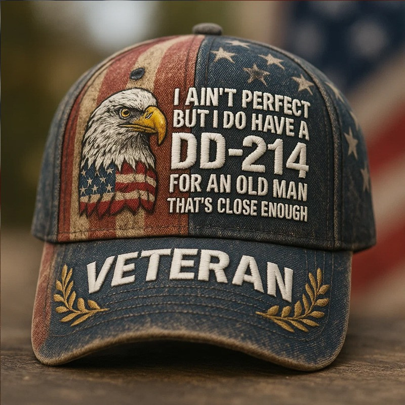 Eagle USA Flag DD-214 Veteran Hat I Ain't Perfect Proud Military Service Gift For Veterans