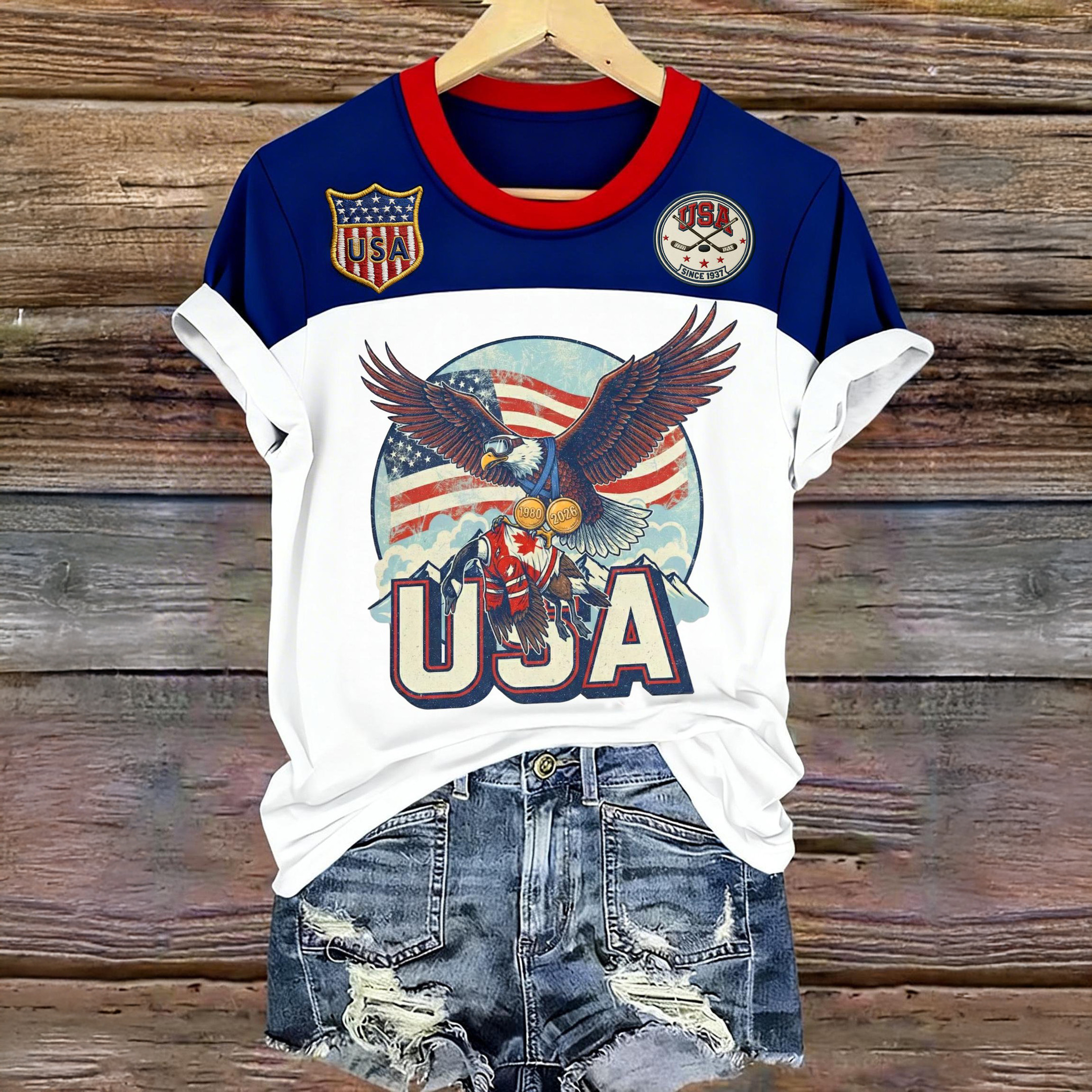 Eagle USA Hockey 2026 Jersey Ice Hockey Winter Olympics Merch Present For Fans