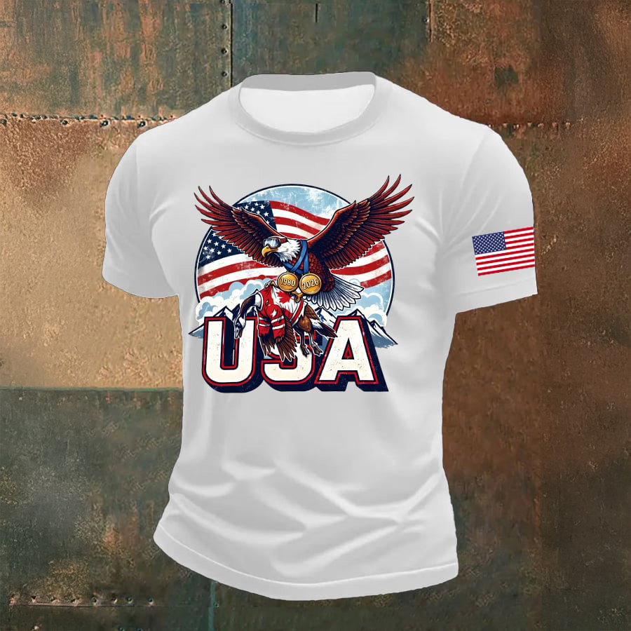 Eagle USA Hockey Gold Medal T-Shirt USA Hockey 2026 Winter Olympic Merch Present For Him