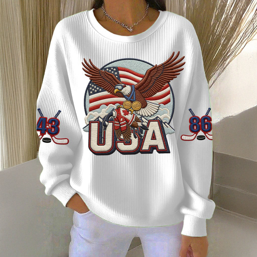 Eagle USA Hockey Team 2026 Winter Olympic Sweatshirt Hockey Merch Gift For Fan
