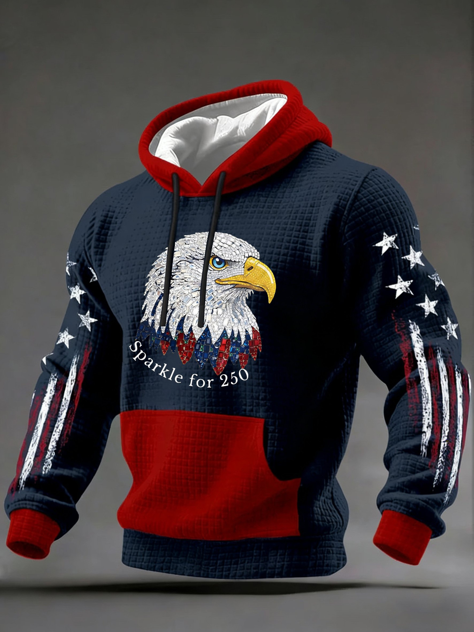 Eagle USA Sparkle For 250 Years Hoodie 4Th Of July Apparel Independence Day Gift
