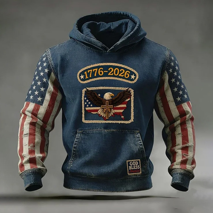 Eagle USA Years Of Freedom 1776 2026 Hoodie Semiquincentennial Merch 4th Of July Gift