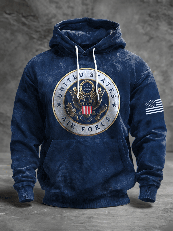 Eagle USAF Veteran Hoodie American Flag Air Force Merchandise Gifts For Boyfriend