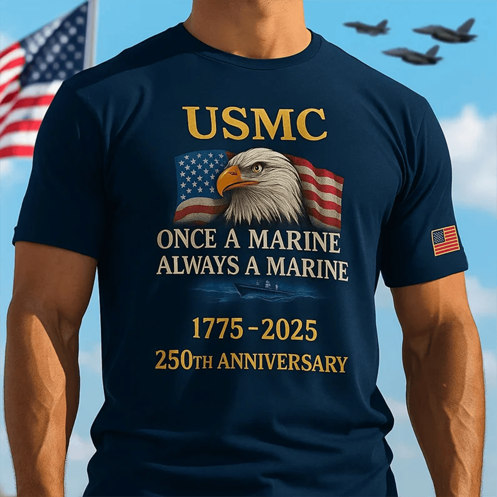 Eagle USMC 250Th Anniversary 1775 2025 T-Shirt Once A Marine Always A Marines Shirt Dad Gifts