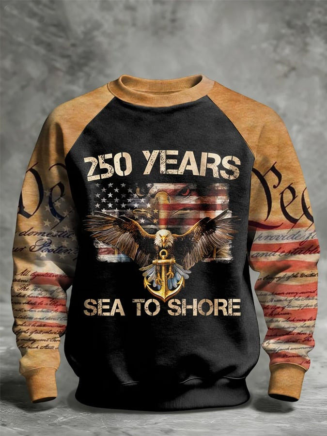 Eagle USN 250Th Anniversary Sweatshirt We The People Sea To Shore Sweatshirt Navy Gifts