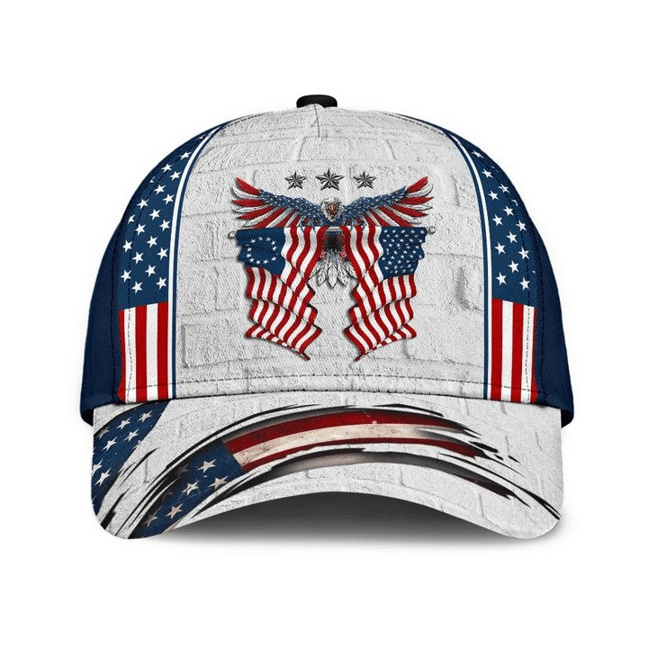 Eagle Veteran With US Flag Cap Perfect Gift For Friends and Husband and Dad on Veterans Day